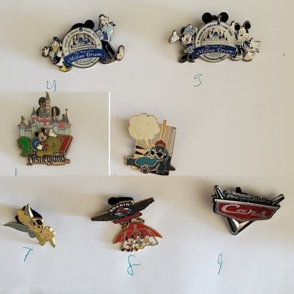 DISNEY COLLECTORS PINS ALL 7 FOR $15  (